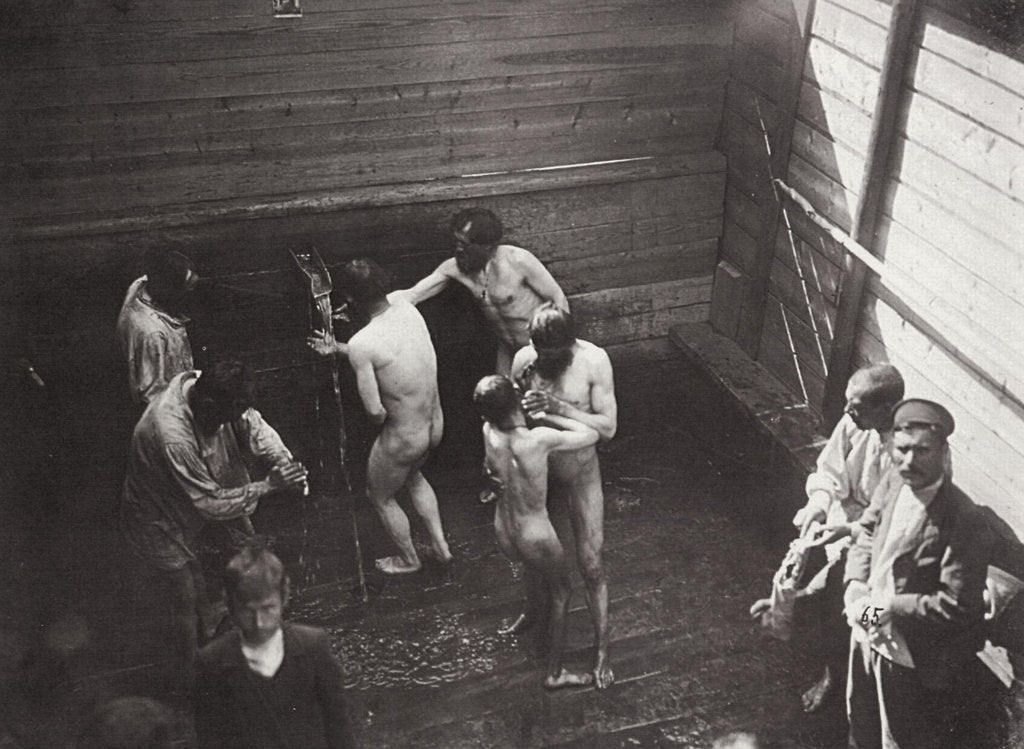Detail of The sacred spring in Sarov Monastery, Russia, 1903 by K von Hahn