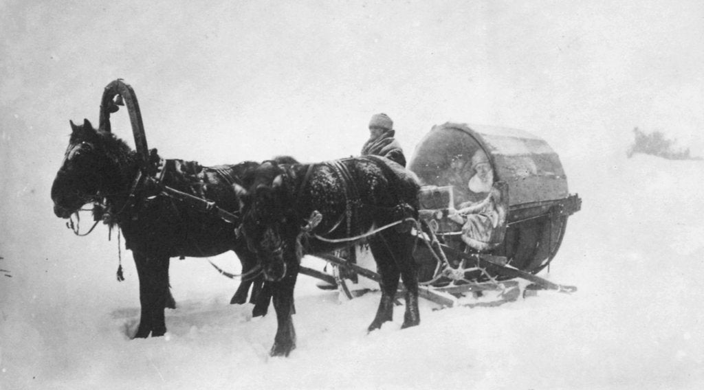 Detail of Horse-drawn sledge (kibitka), Siberia, Russia, 1890s by Unknown