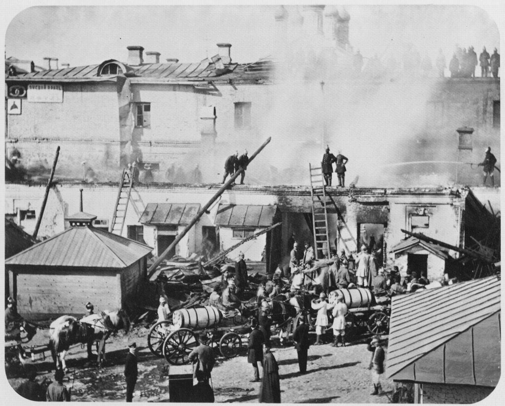 Detail of Fire in Moscow, Russia, 1872 by Unknown