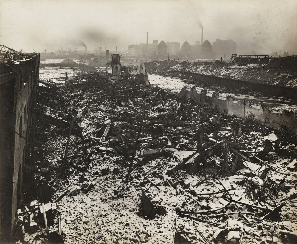 Detail of Scene at Silvertown following an explosion in a munitions factory, London, World War I by Anonymous