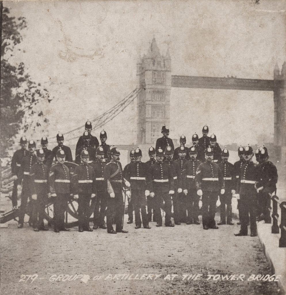 Detail of Group of artillery at Tower Bridge, London by Anonymous