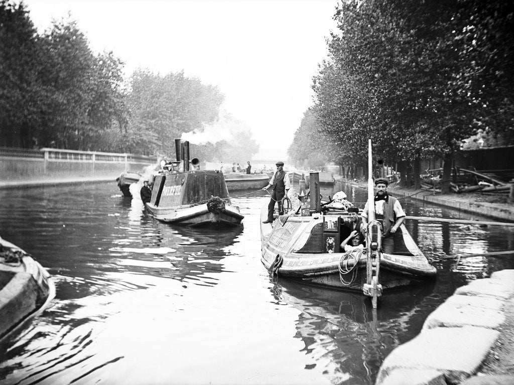 Detail of Boats on Regent's Canal, London by Anonymous