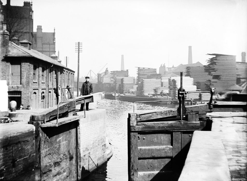 Detail of The industrial landscape on the Regent's Canal, London by Anonymous