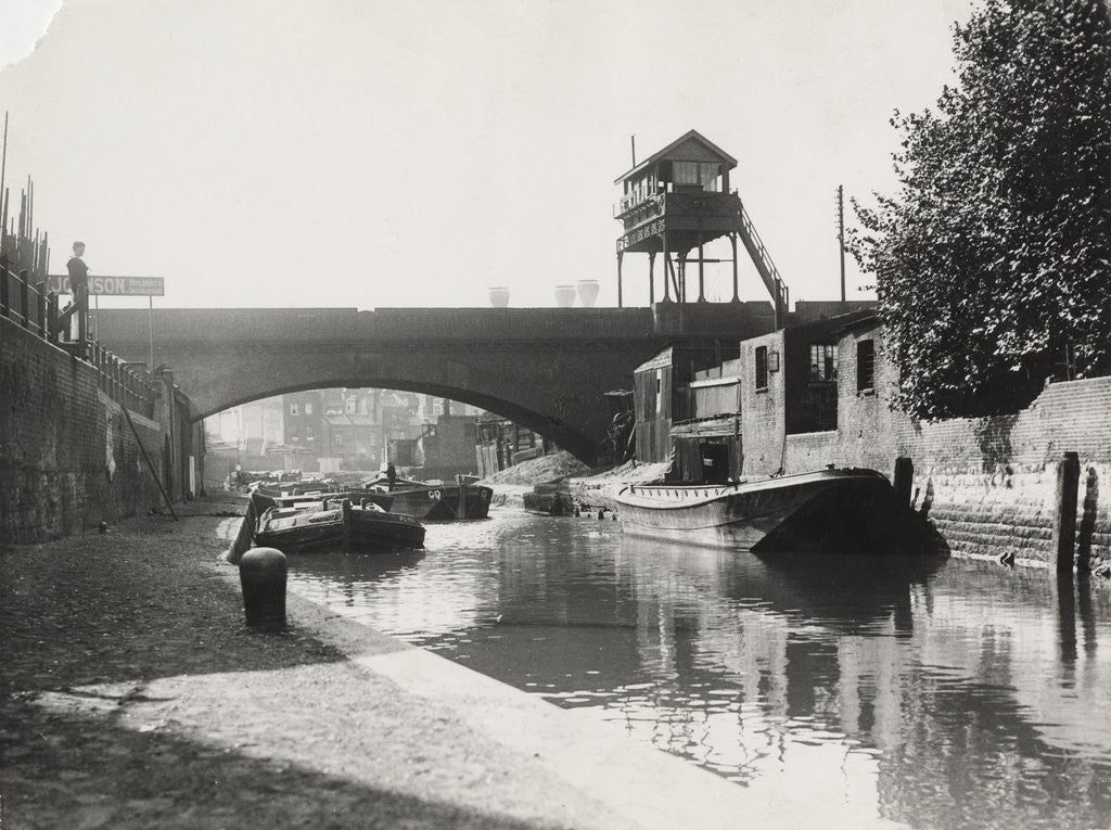 Detail of Limehouse Cut looking south from Commercial Road, Stepney, London by Anonymous
