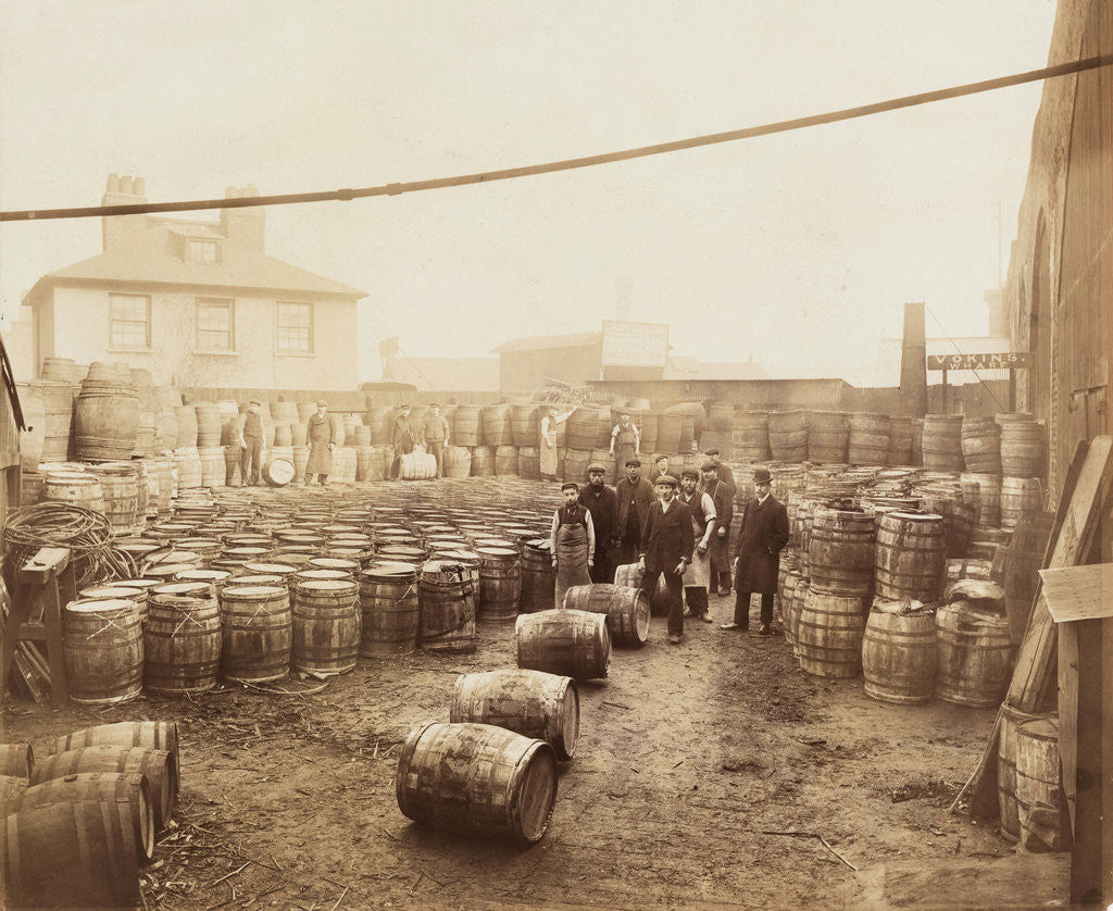 Detail of Ebano bitumen stored at Elizabeth Wharf, Limehouse, London by Anonymous