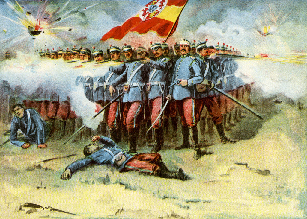 Detail of 'The Last Stand', square of Spanish infantry, Spanish-American War by Anonymous