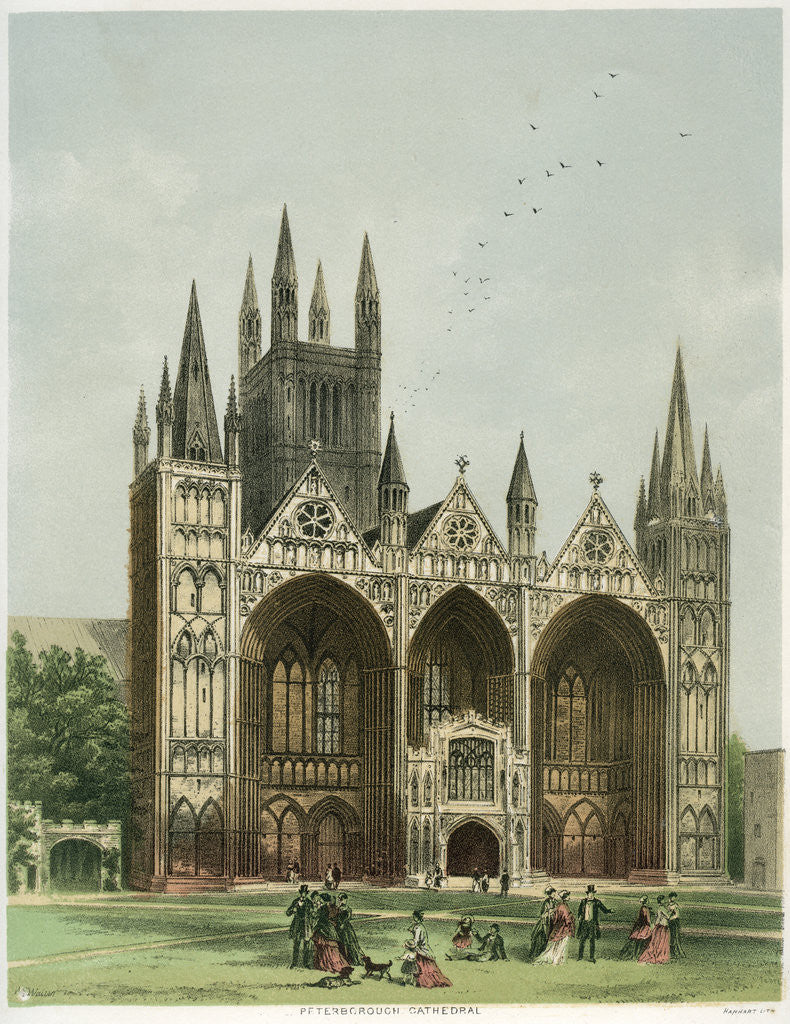 Detail of Peterborough Cathedral, Cambridgeshire by WL Walton