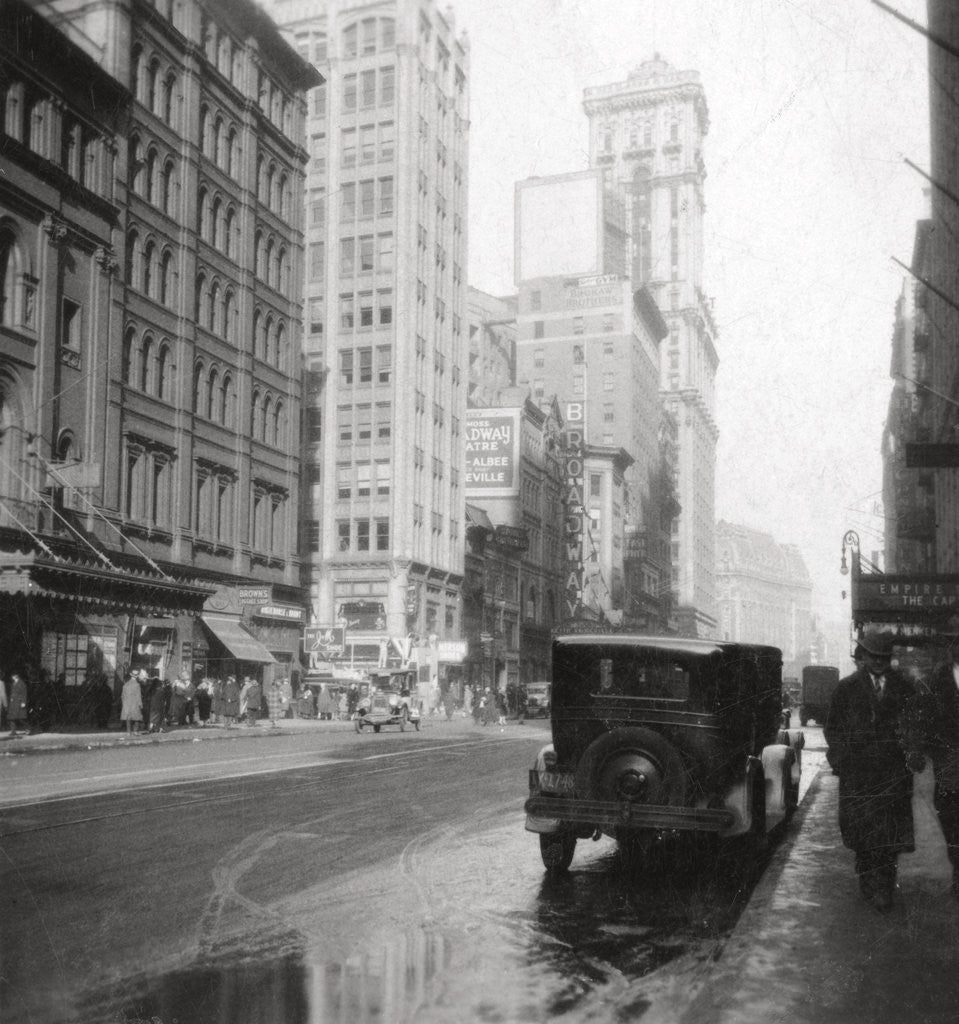 Detail of Broadway and the Times Building, New York City, USA by J Dearden Holmes