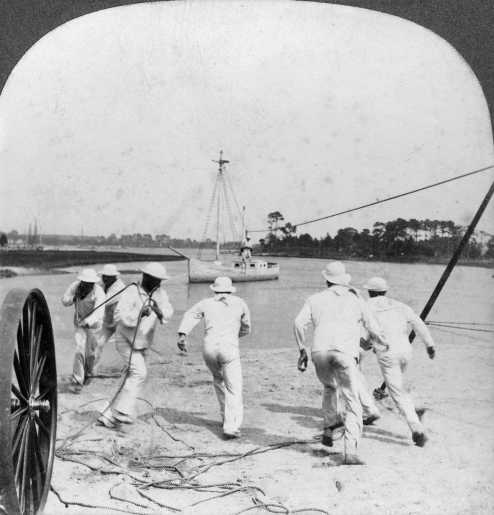 Detail of Some operations of the Life Saving Corps, Jamestown Exposition by Keystone View Company