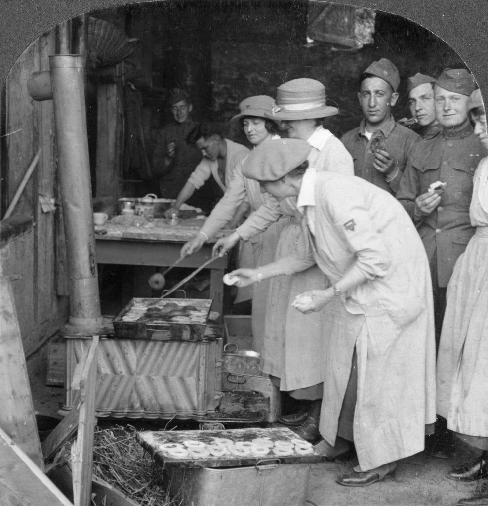 Detail of Doughnuts for doughboys, Montabaur on the Rhine, Germany by Keystone View Company