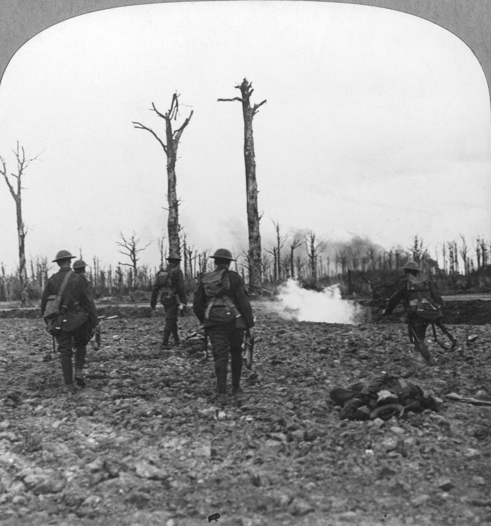 Detail of British troops occupying Houthulst Forest, Flanders, Belgium, World War I by Realistic Travels Publishers