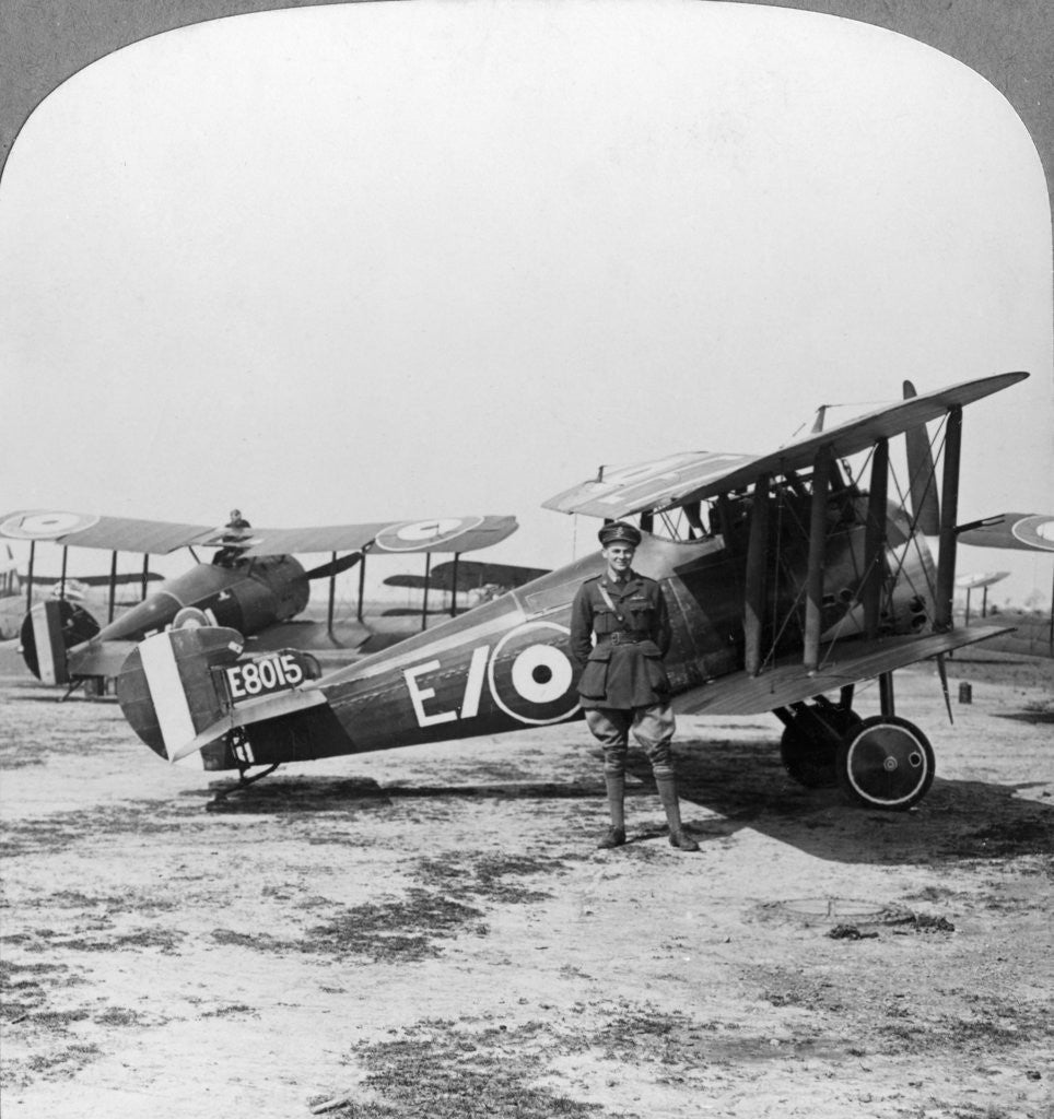 Detail of Sopwith Camel aircraft ready for a patrol over the German lines, World War I by Realistic Travels Publishers