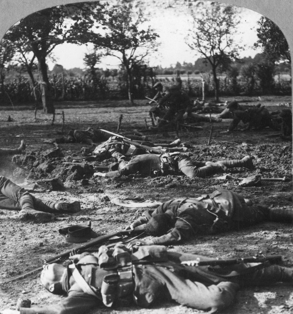 Detail of First World War battlefield scene by Realistic Travels Publishers