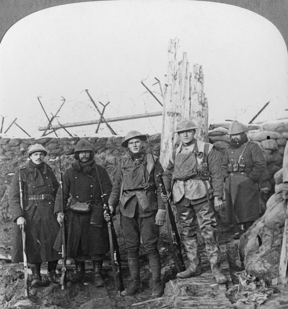 Detail of Lewis machine gunners, Hollebeke, Belgium, World War I by Realistic Travels Publishers