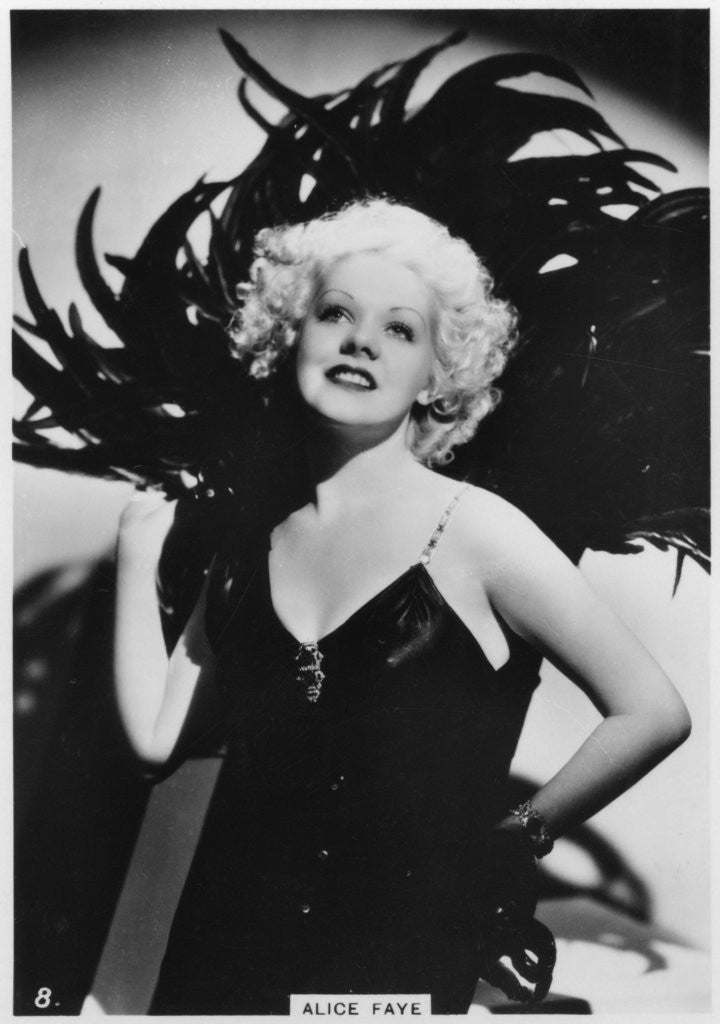 Detail of Alice Faye, American actress and singer by Anonymous