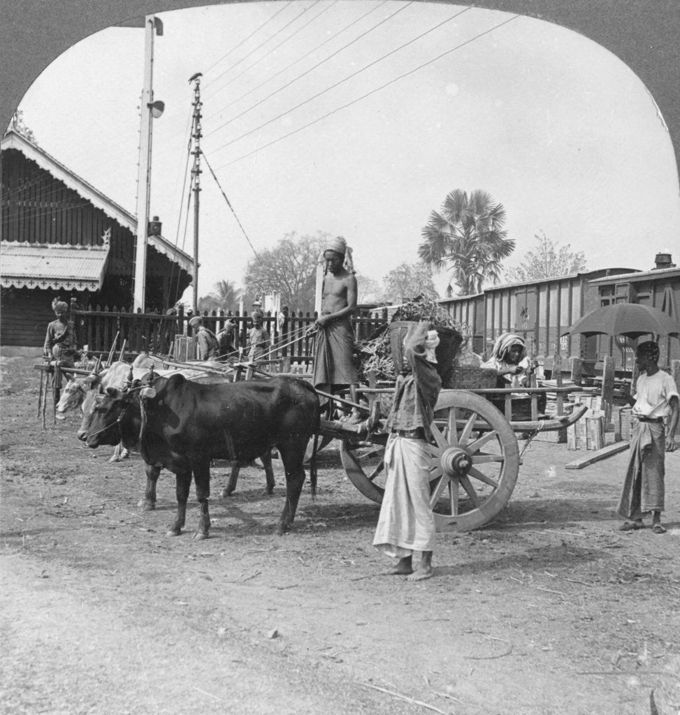 Detail of Typical railway station, Katha, Burma by Stereo Travel Co