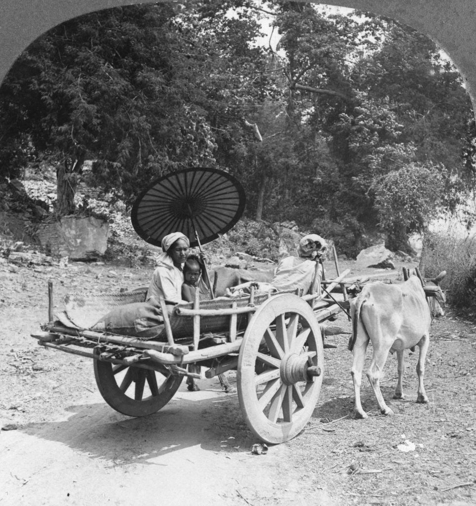 Detail of Family journeying through the jungle near Mingun, Burma by Stereo Travel Co