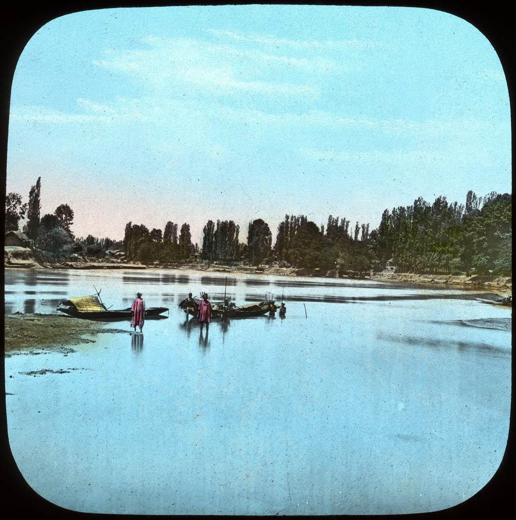 Detail of Looking down the Jhelum from the island, India by Anonymous