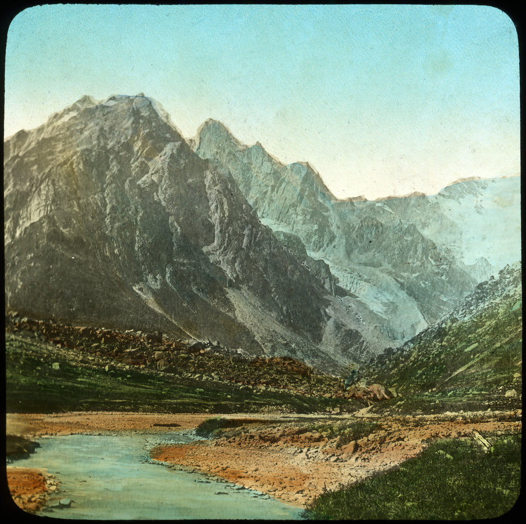 Detail of Wanga Valley, Sutlej River, India by Anonymous