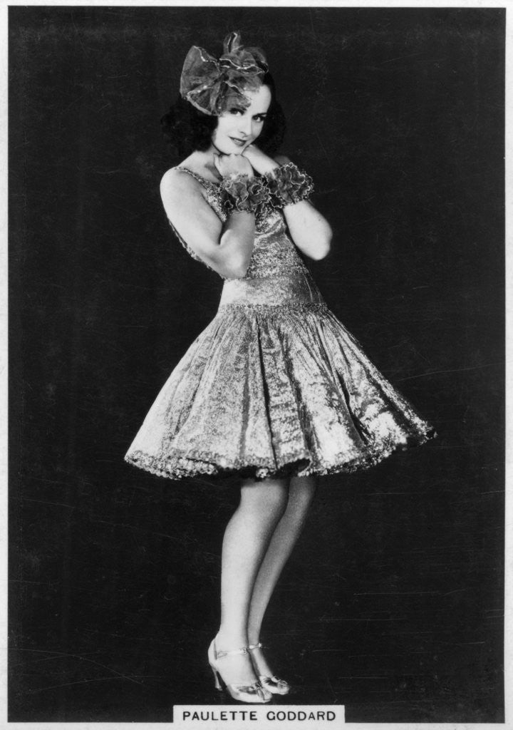 Detail of Paulette Goddard, American film and theatre actress by Anonymous