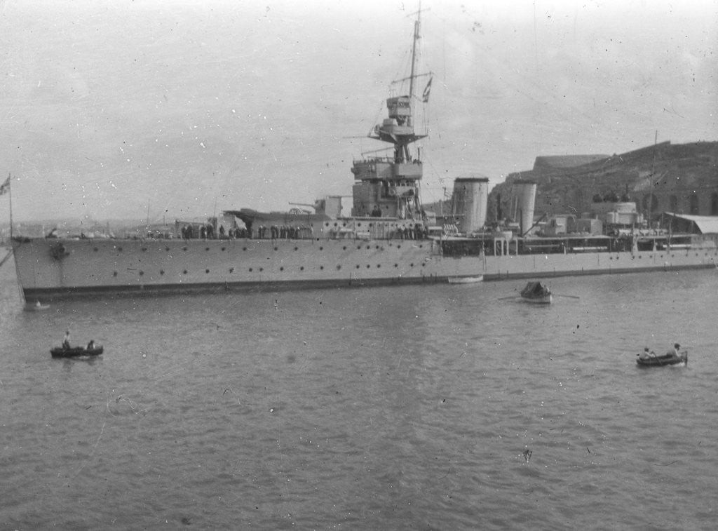 Detail of HMS Cardiff, British C-class light cruiser, Malta by Anonymous