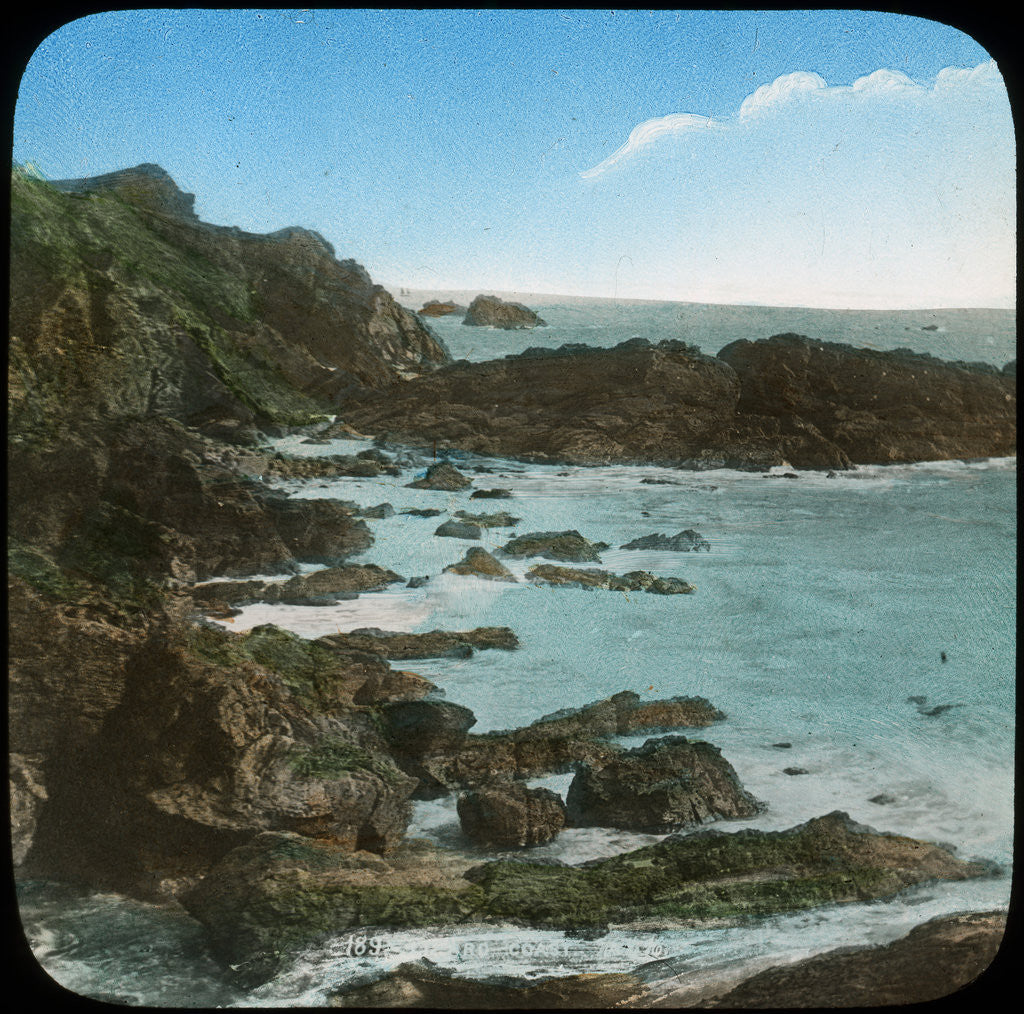 Detail of Coastal scene near the Lizard, Cornwall by Church Army Lantern Department