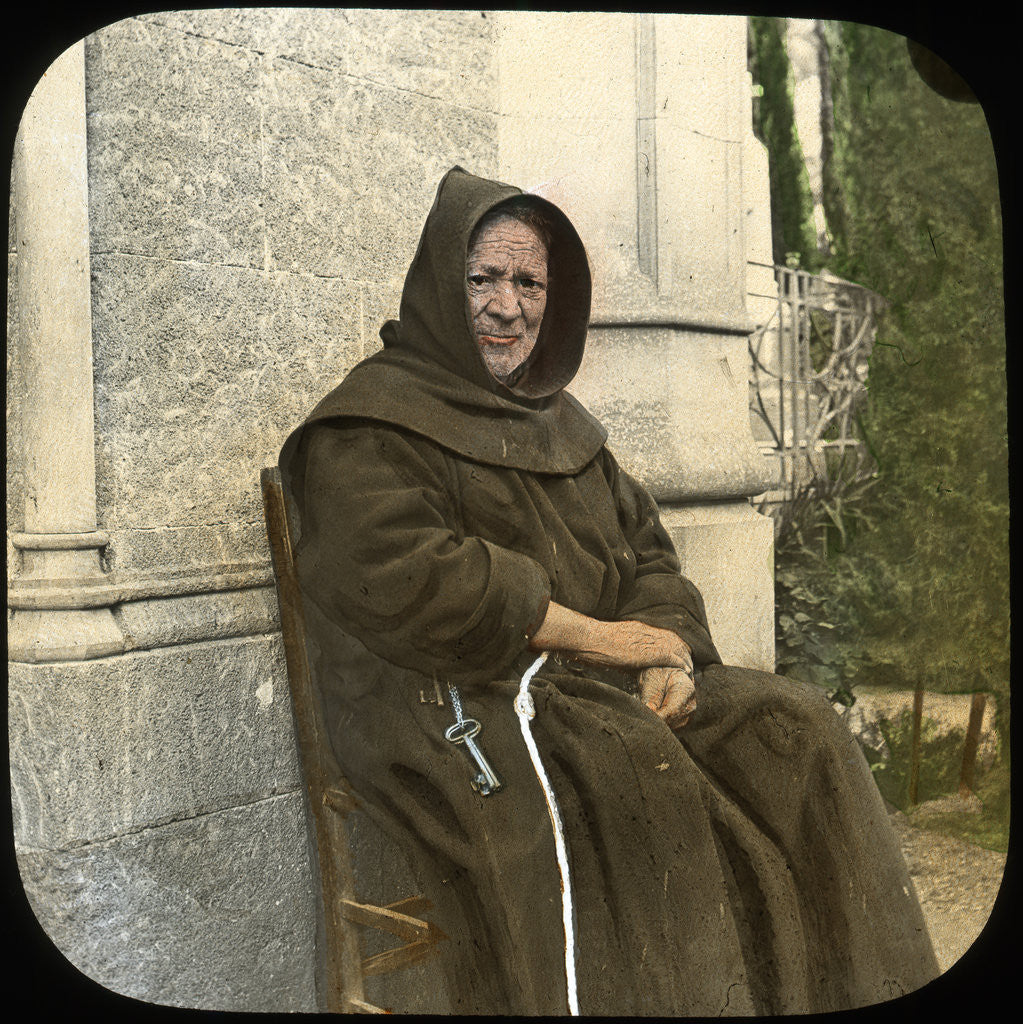 Detail of Monk, Sicily, Italy by L Toms