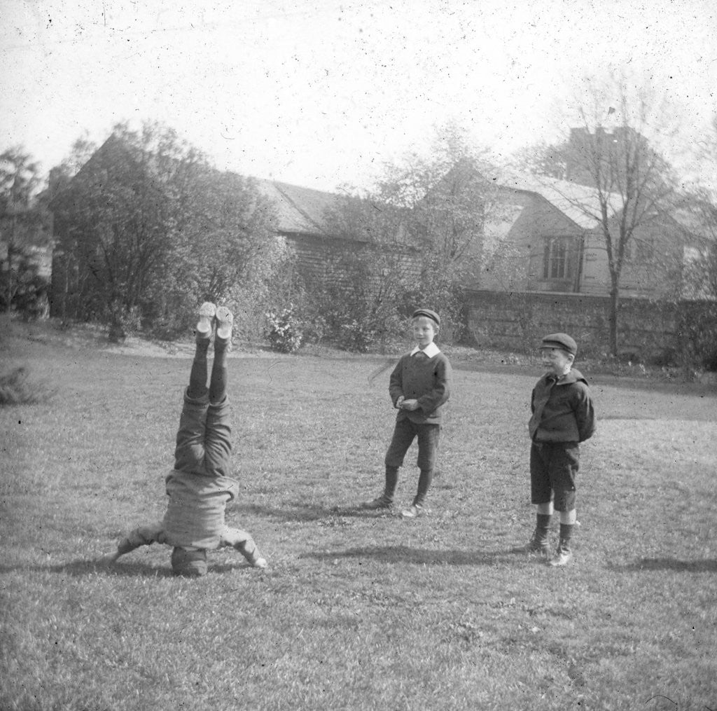 Detail of Boys playing by Anonymous