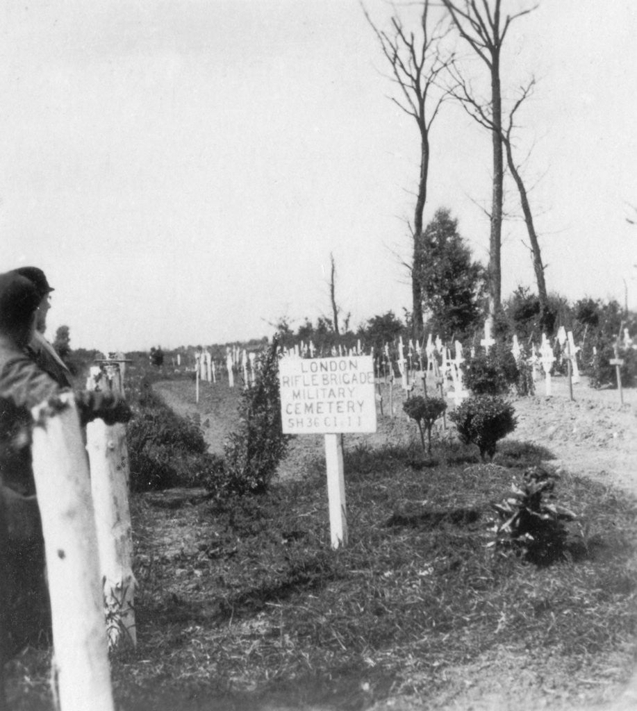 Detail of London Rifle Brigade Cemetery, Ploegsteert, Belgium, World War I by Nightingale & Co