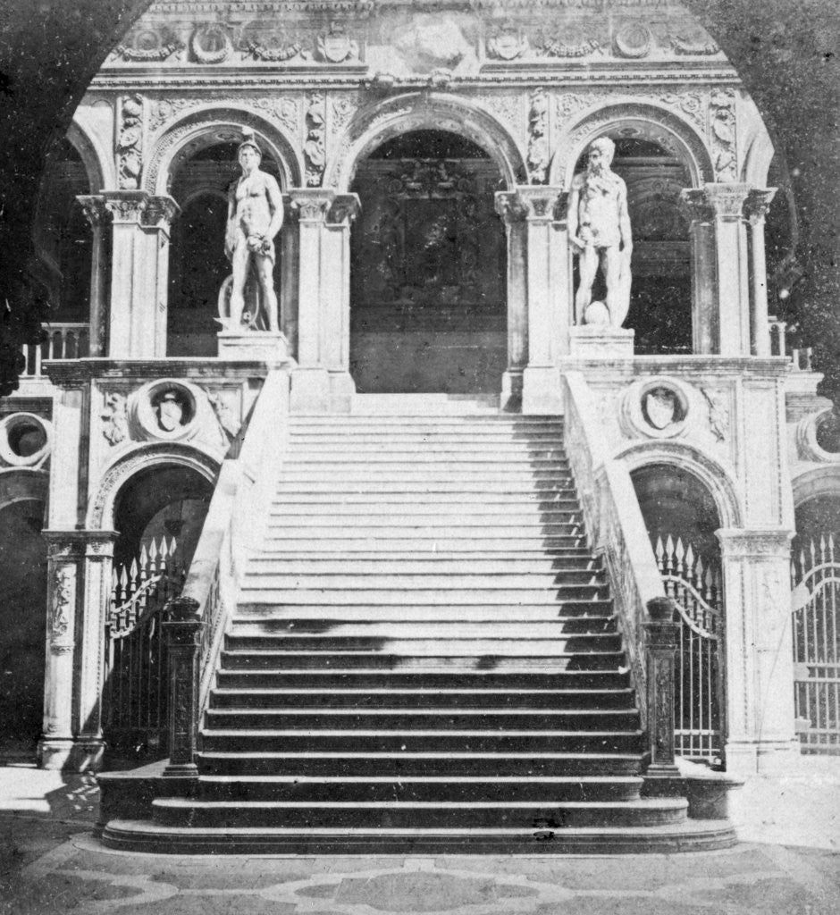 Detail of Giants' Staircase, Doge's Palace, Venice, Italy by Anonymous