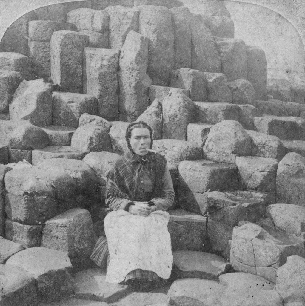 Detail of The Wishing Chair, Giant's Causeway, County Antrim, Ireland by Underwood & Underwood