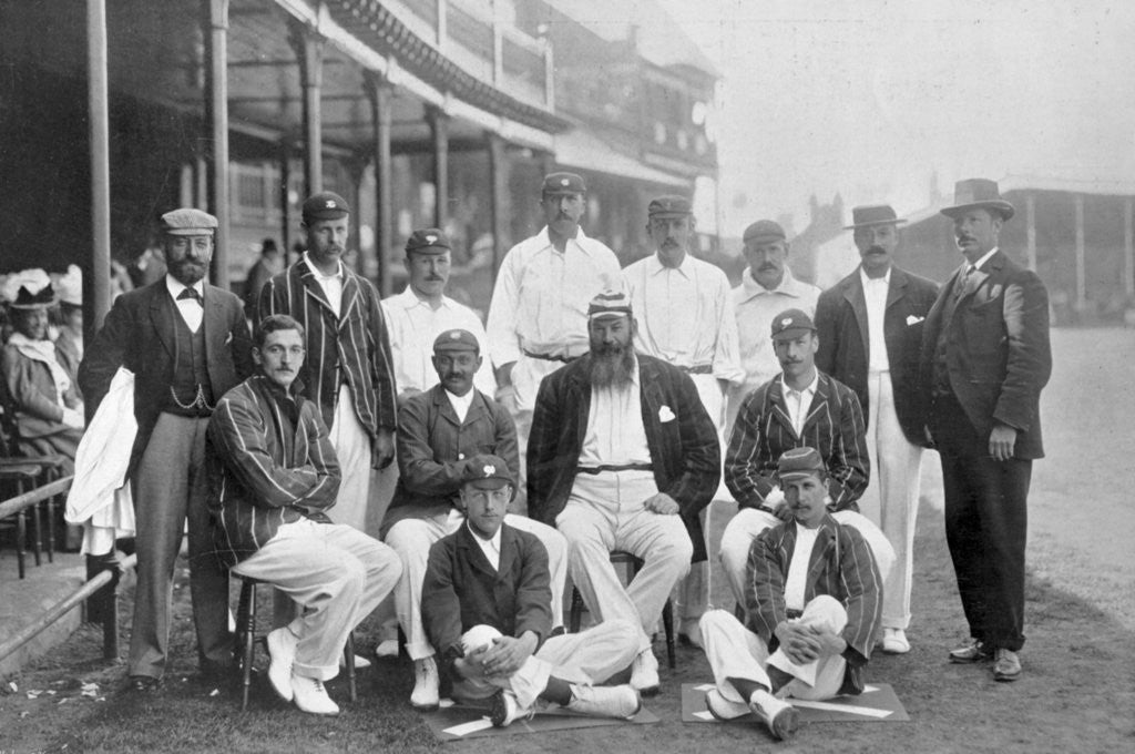 Detail of The England Test cricket XI at Nottingham, Nottinghamshire by WA Rouch