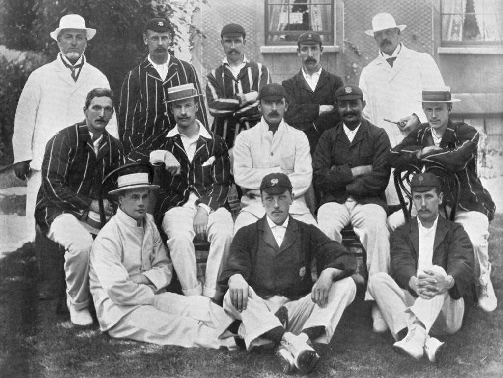 Detail of The England Test cricket XI at Lord's, London by Hawkins & Co