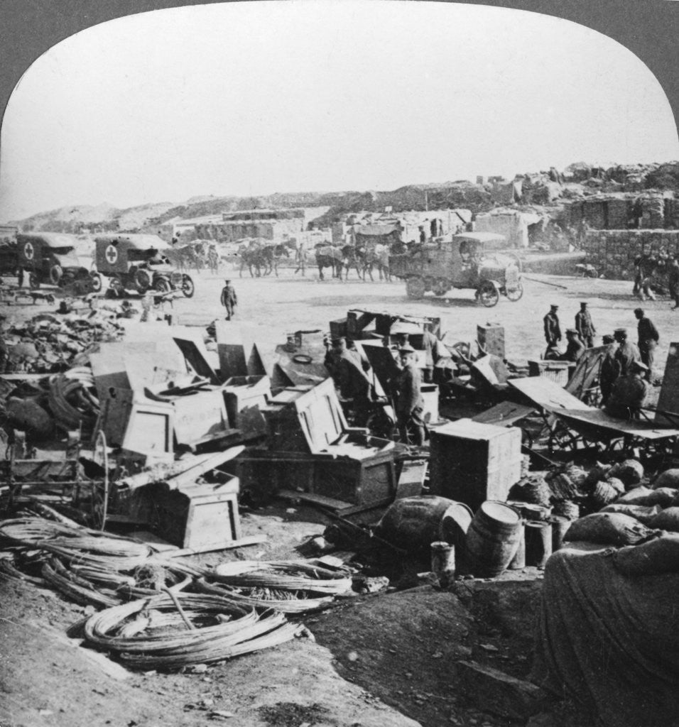 Detail of Supplies landed at Suvla Bay, Turkey, Gallipoli landings, World War I by Realistic Travels Publishers