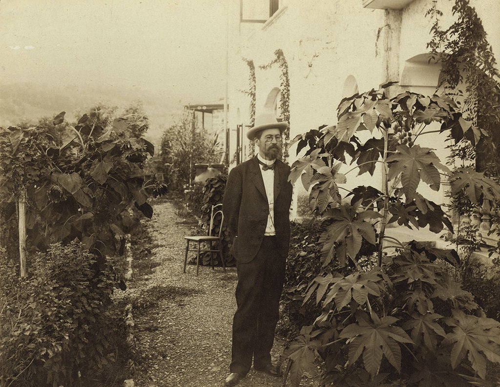 Detail of Anton Chekhov, Russian author, Yalta, Crimea, Russia, c1900 by Unknown