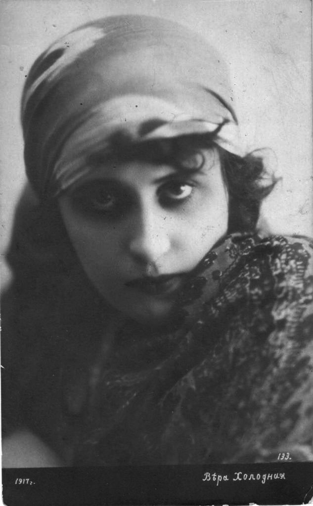 Detail of Vera Kholodnaya, Russian silent film actress, 1916 by Unknown