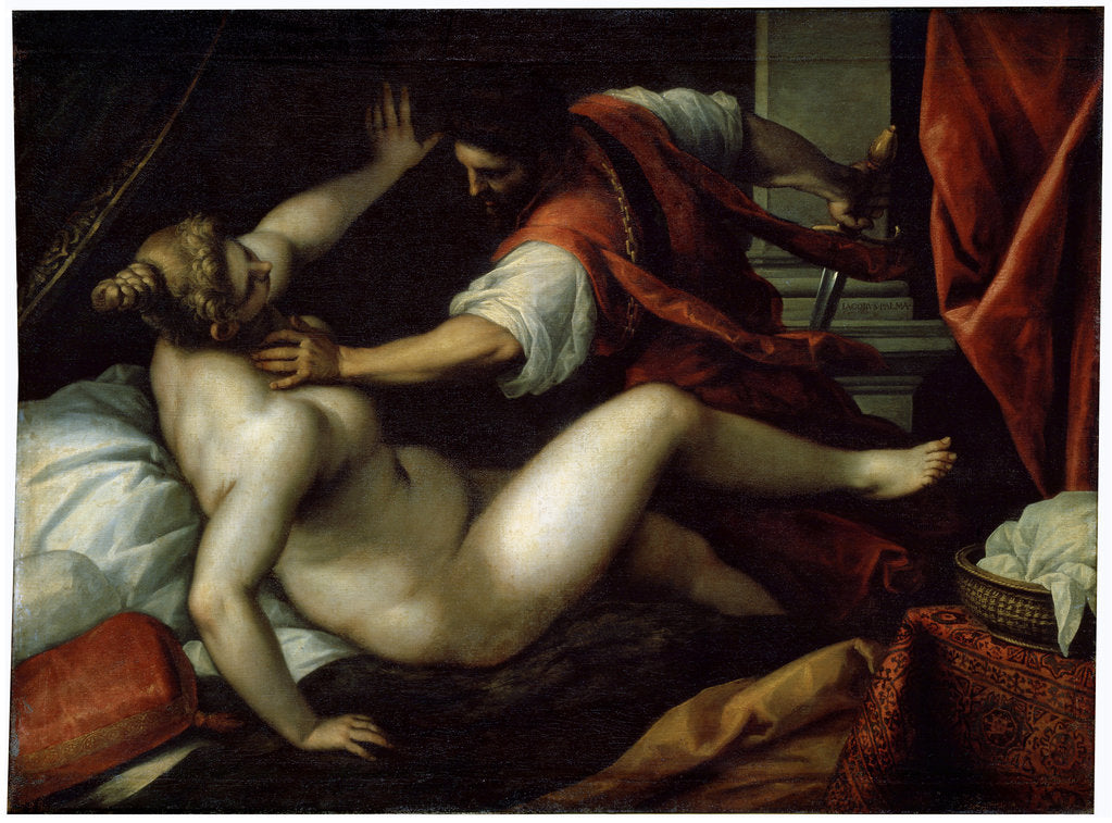 Detail of Tarquinius and Lucretia, 16th or early 17th century by Jacopo Palma