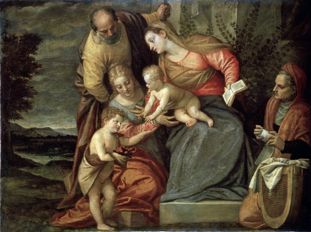 Detail of The Holy Family with Saints Catherine, Anne and John the Baptist, c1580-c1582 by Benedetto Caliari