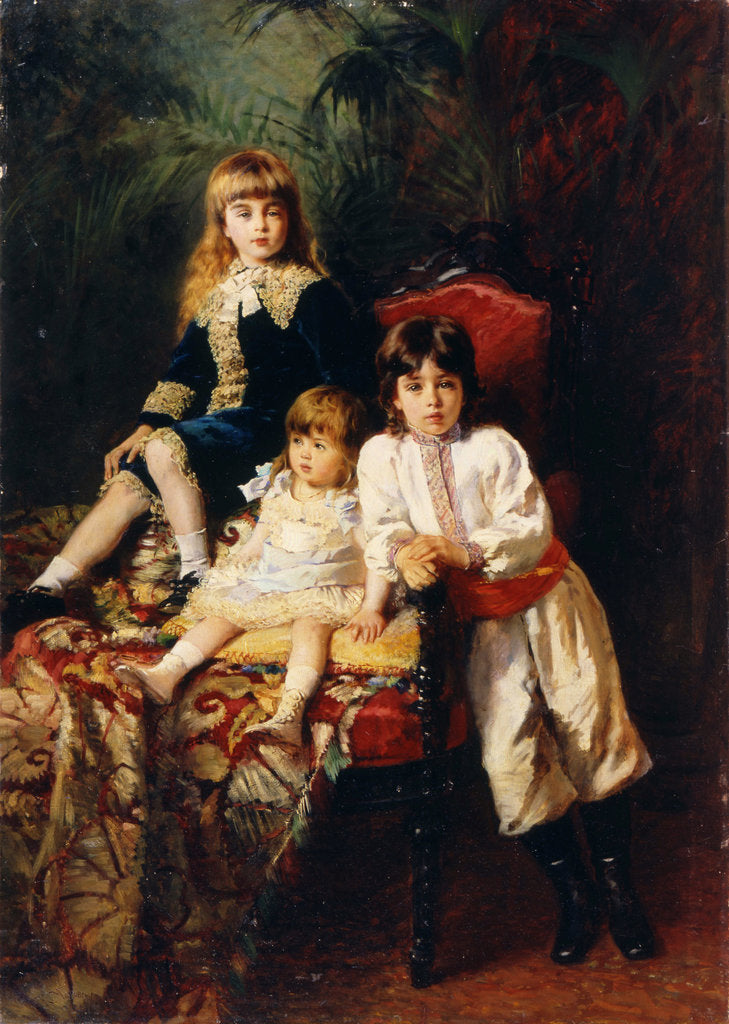 Detail of The Balashovs Children, 1880 by Konstantin Makovsky