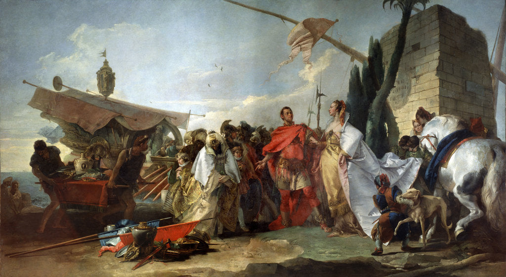 Detail of Caesar meeting Cleopatra, 1747. by Giovanni Domenico Tiepolo