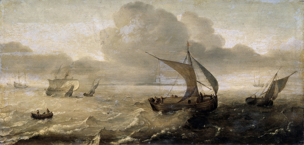 Detail of Stormy Sea, 17th century by Hans Goderis