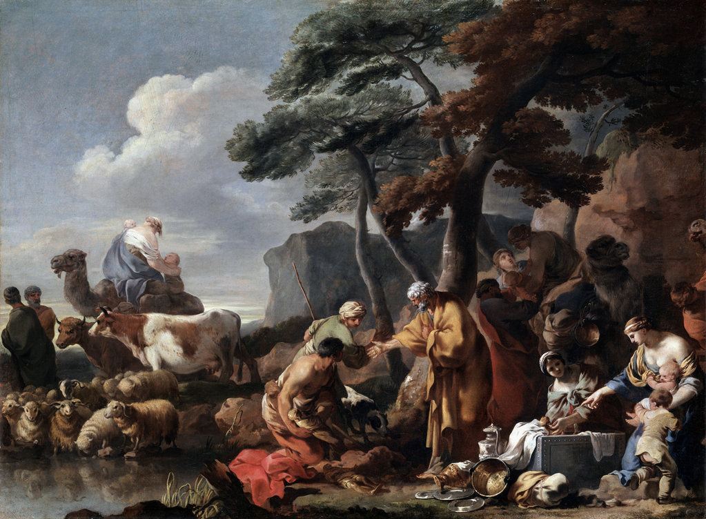 Detail of Jacob burying the strange gods under the oak by Shechem, 17th century by Sébastien Bourdon