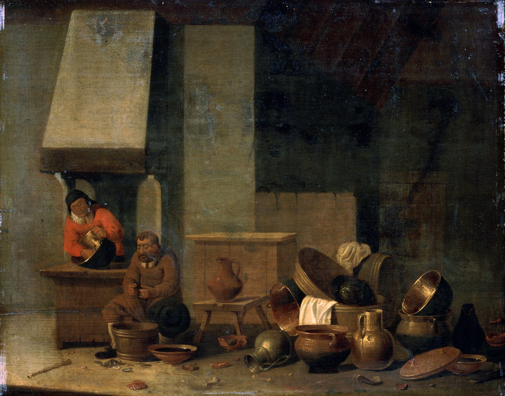 Detail of The Kitchen, 17th century. by Anonymous