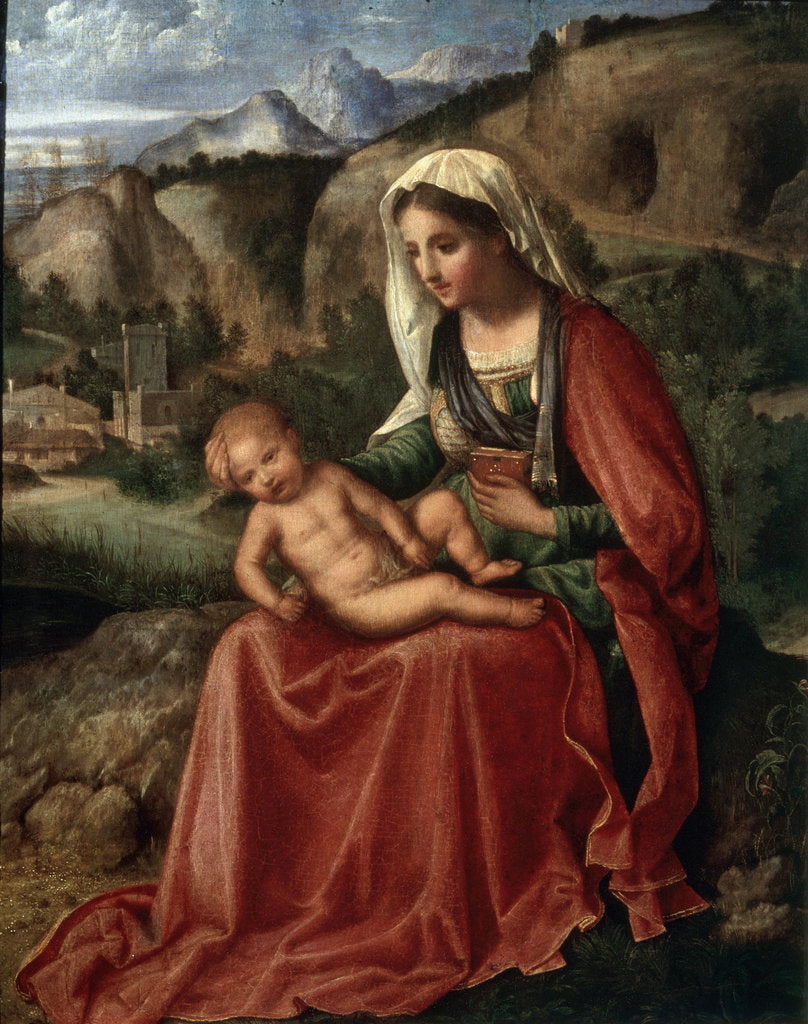 Detail of The Virgin and Child in a Landscape, c1503 by Giorgione