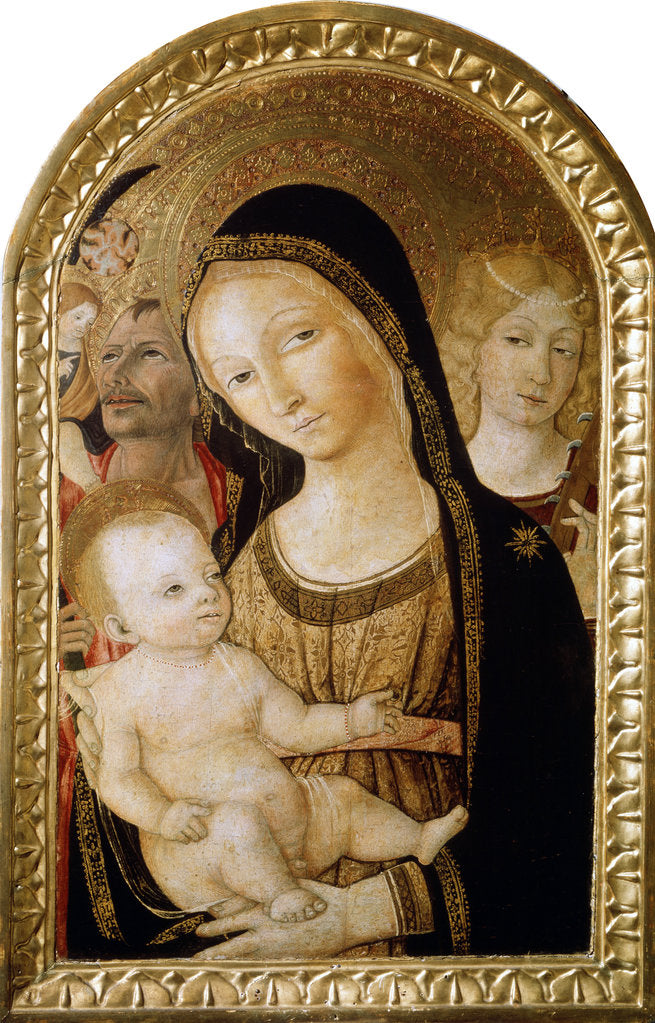 Detail of Madonna and Child with Saints Catherine and Christopher, 15th century. by Matteo di Giovanni