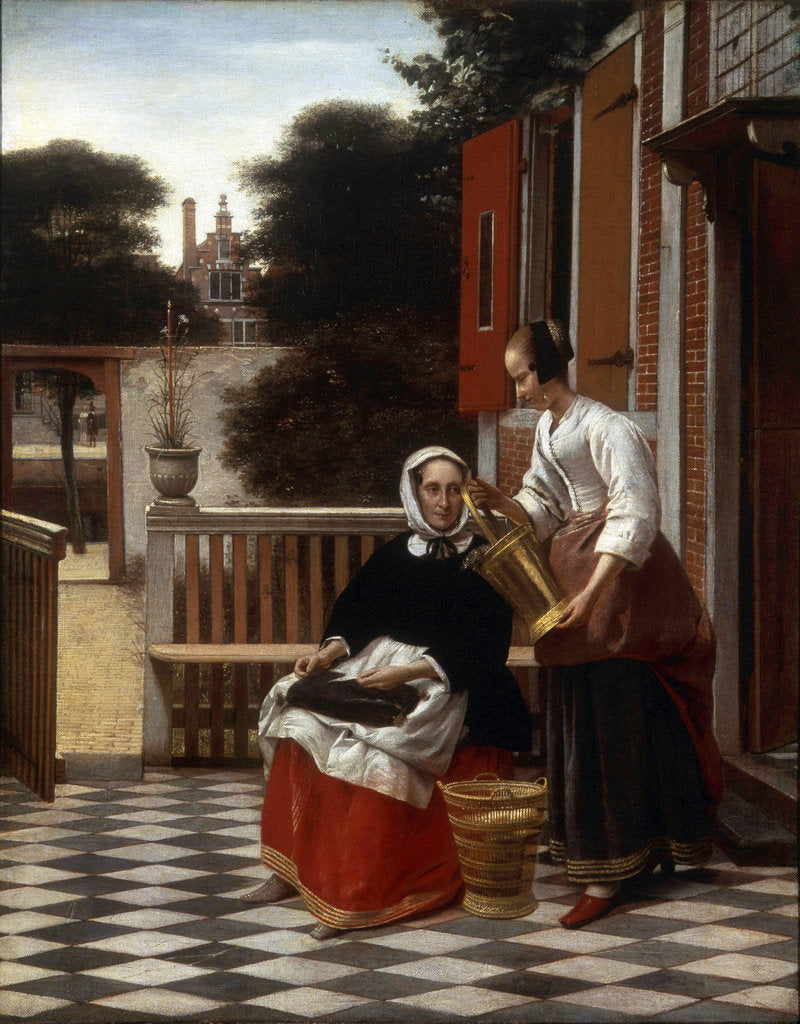 Detail of A Mistress and Her Maid, 1660. by Pieter de Hooch
