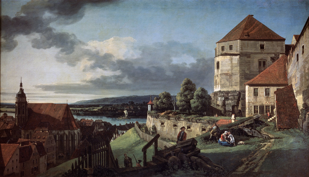 Detail of View of Pirna from the Sonnenstein Fortress, c1752-c1755 by Bernardo Bellotto