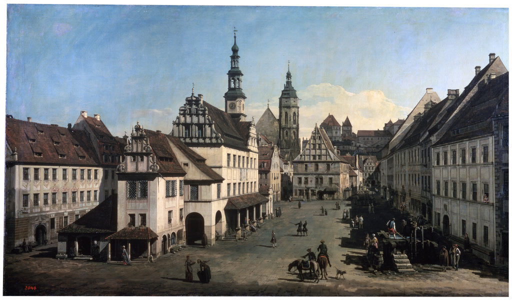 Detail of The Market Place in Pirna, c1752-c1755 by Bernardo Bellotto