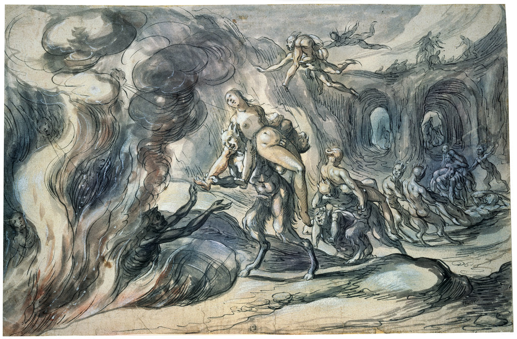 Detail of Eurydice in Hell, early 17th century. by Hermann Weyer