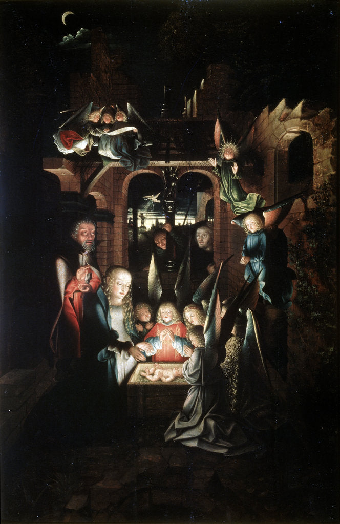 Detail of The Nativity of Christ (The Holy Night), early 16th century by Jan Joest
